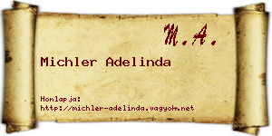 Michler Adelinda névjegykártya